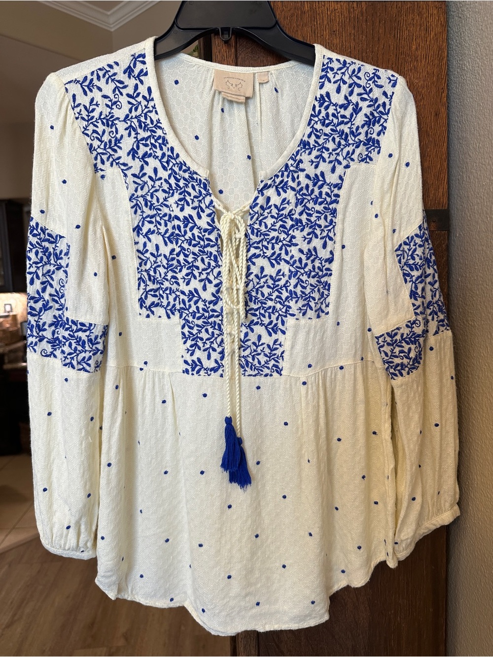 Anthropologie Libra Peasant Top by Vanessa Virginia size 6 - Picture 1 of 6